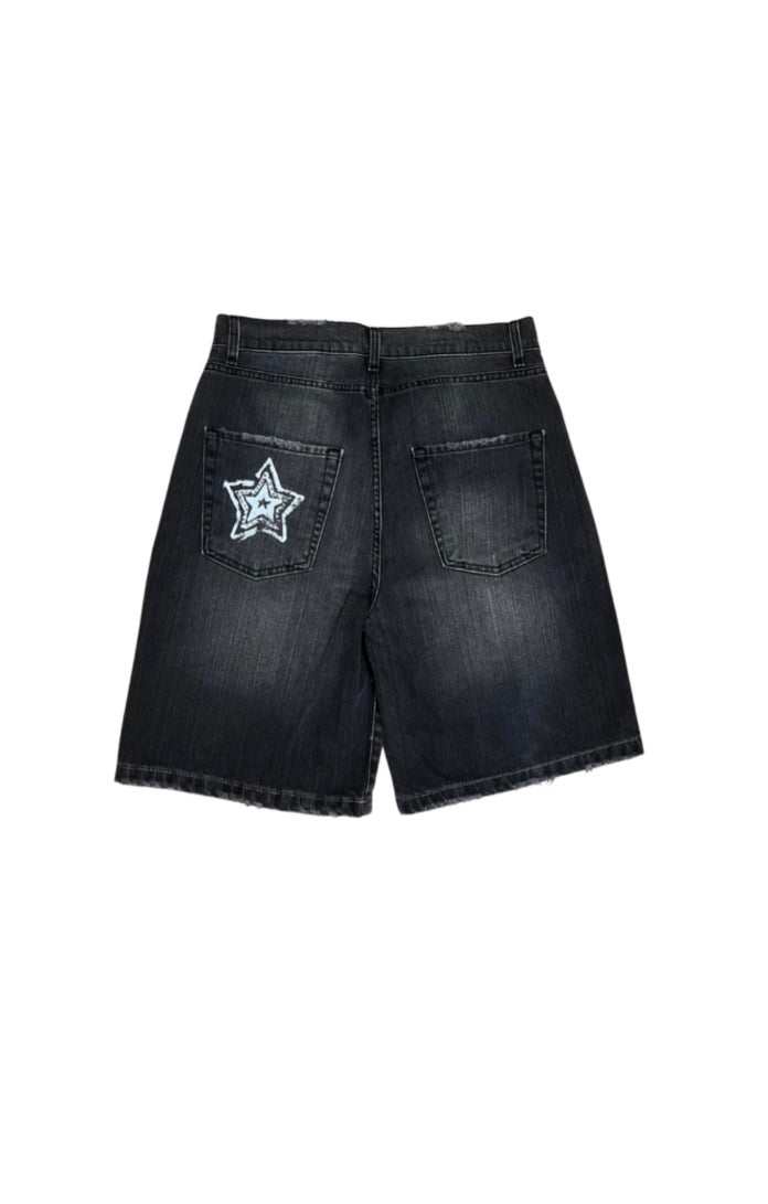 Star washed jorts